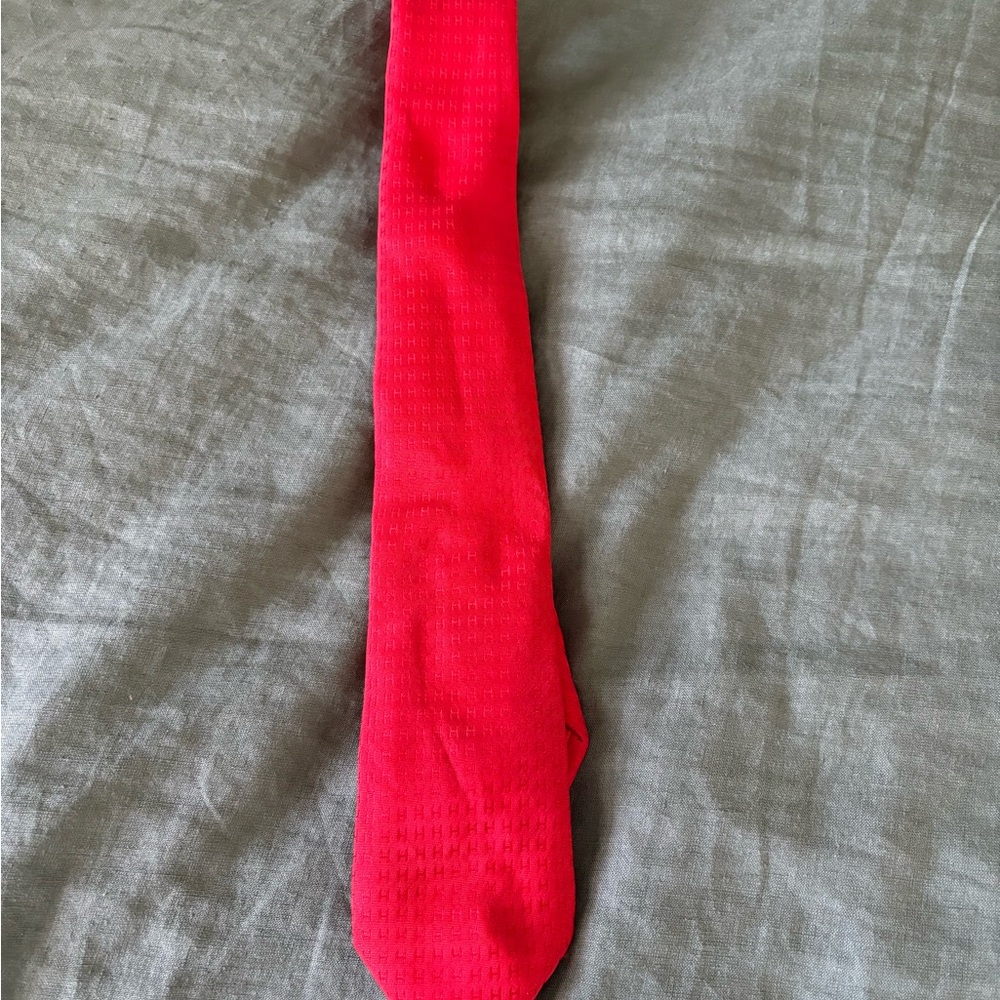 Hermes Vibrant Red Tie